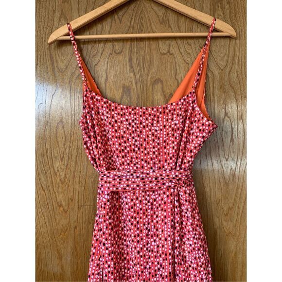Anthropologie Hutch Sleeveless Flutter Wrap Midi Dress Orange Size L - Picture 8 of 13